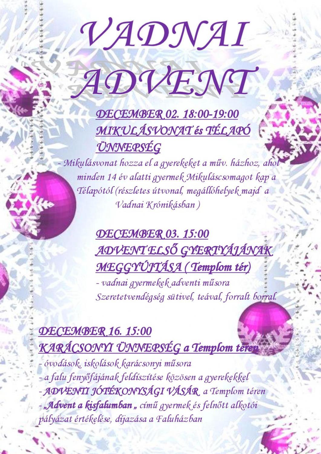 Adventi programok